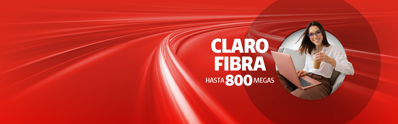 Conectate con Claro Fibra El Salvador. Promoción Claro Fibra El Salvador la red de fibra óptica más grande del país.